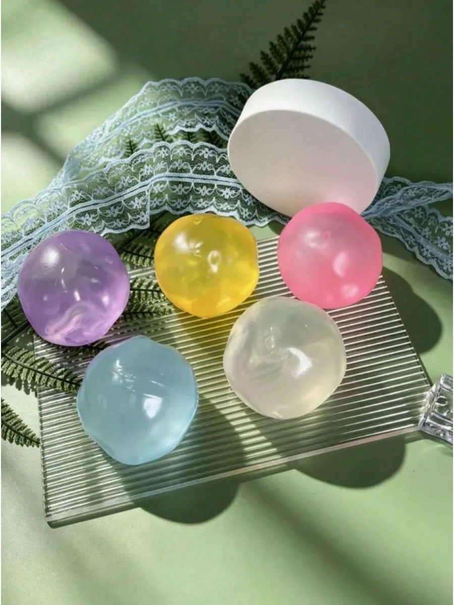 1/2/3PCS Handmade Coconut Oil Slow Rebound Stress Balls, Soft Moldable Squishy Fidget Toys, Skin-Friendly Sensory Anxiety Relief Toys, Portable Desktop Calm Gadgets For Home Office Classroom, Ideal Pa