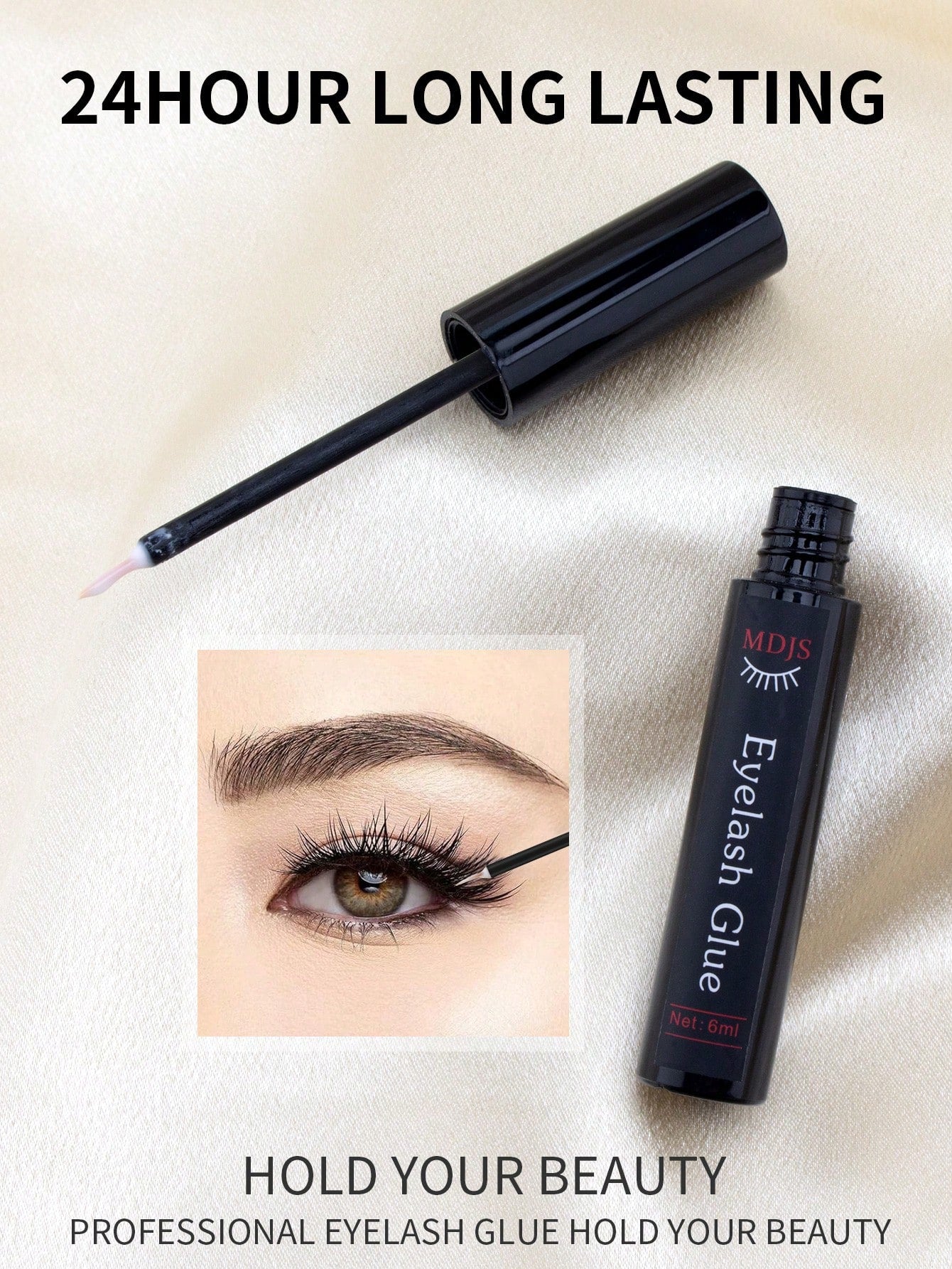 1pc 6ml Transparent Eyelash Glue, Super Holding, Non-Irritating, Professional Eyelash Extension Glue, Waterproof, Latex-Free, Suitable For Home, Travel, Sensitive Skin, DIY Eyelash Extension, Applicab