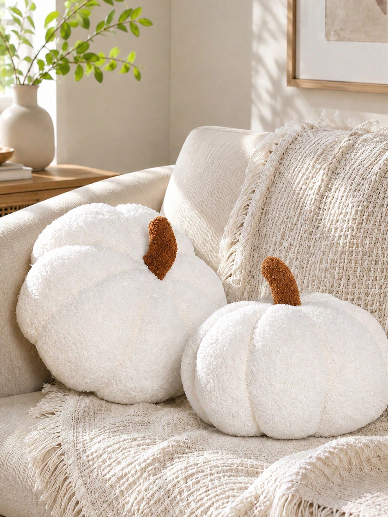 1pc Autumn Pumpkin Cushions, Halloween Decorative Pumpkins, Soft-Stuffed Harvest Decorations, Ideal For Dining Tables, Shelves, Sofas And Mantelpieces, Thanksgiving Home Decor