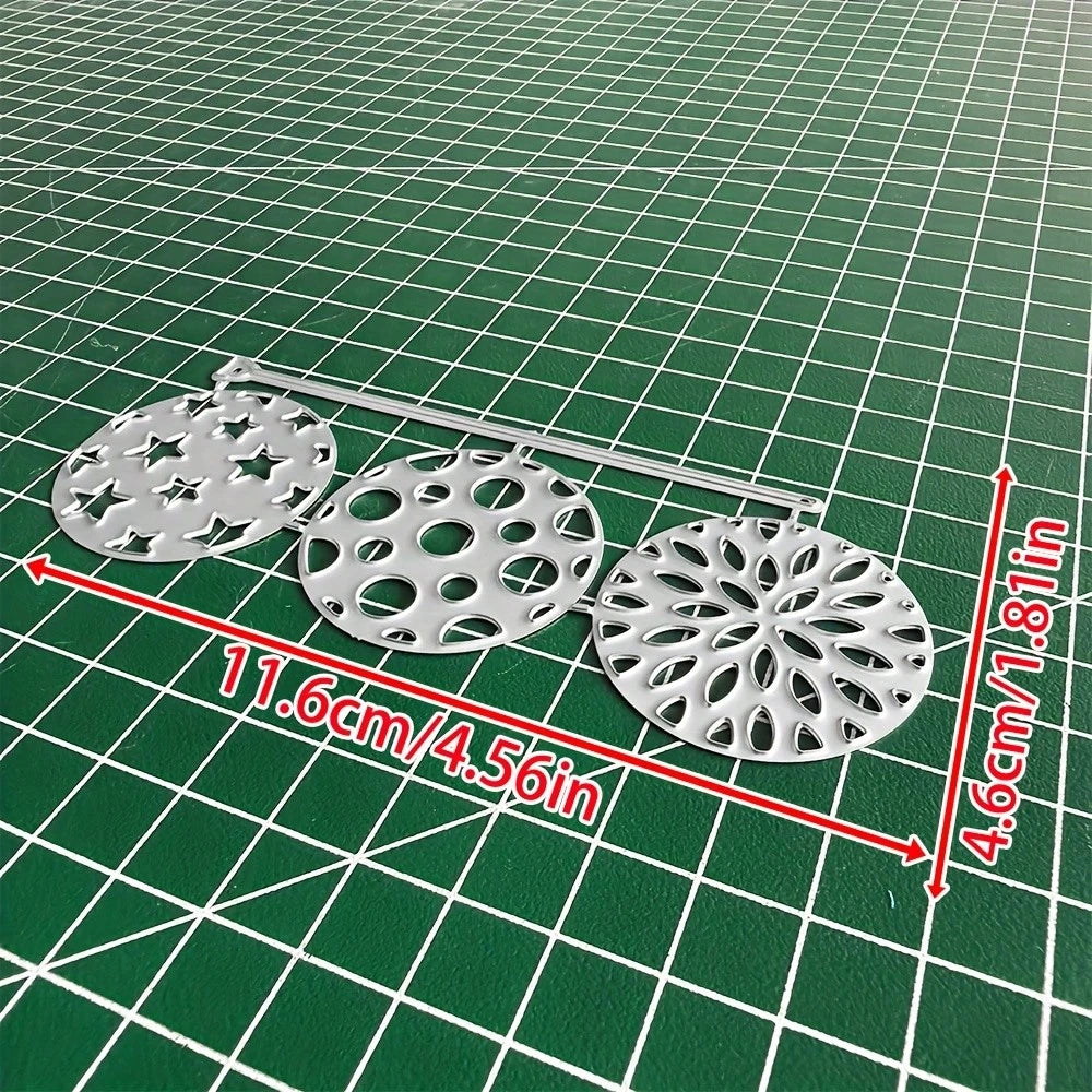 1pc Creative Snowball Metal Mold, Suitable For Various Craft Projects, Perfect For Scrapbooking, Photo Albums, Greeting Cards And Home Decor- Ideal For Holiday Greetings And Creative Projects