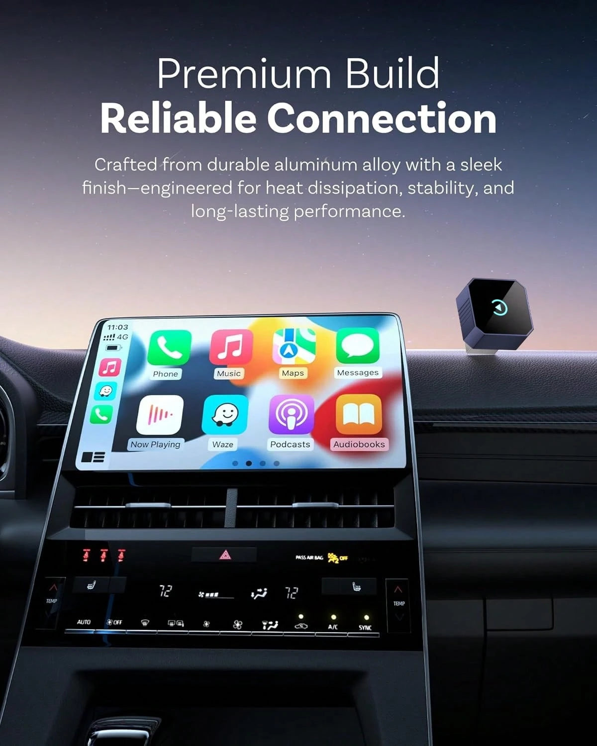 2026 Newest 2-In-1 Wireless CarPlay And Android Auto Car Adapter, Compatible With IOS And Android Devices, Plug And Play, Fast Connection, No Lag, Wireless Adapter