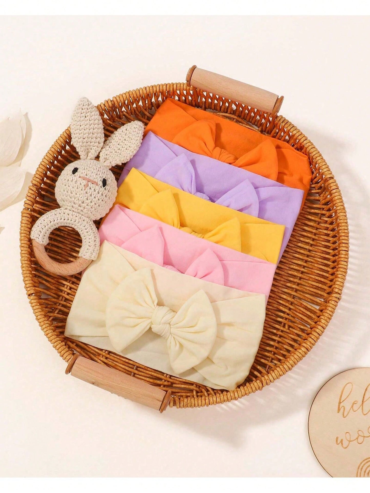 22 PCS Baby Headbands Soft Nylon Hairbands With Bows Girls Hair Accessories For Newborn Infant Toddler Kids Handmade,Baby Bows,Baby Girl Bows