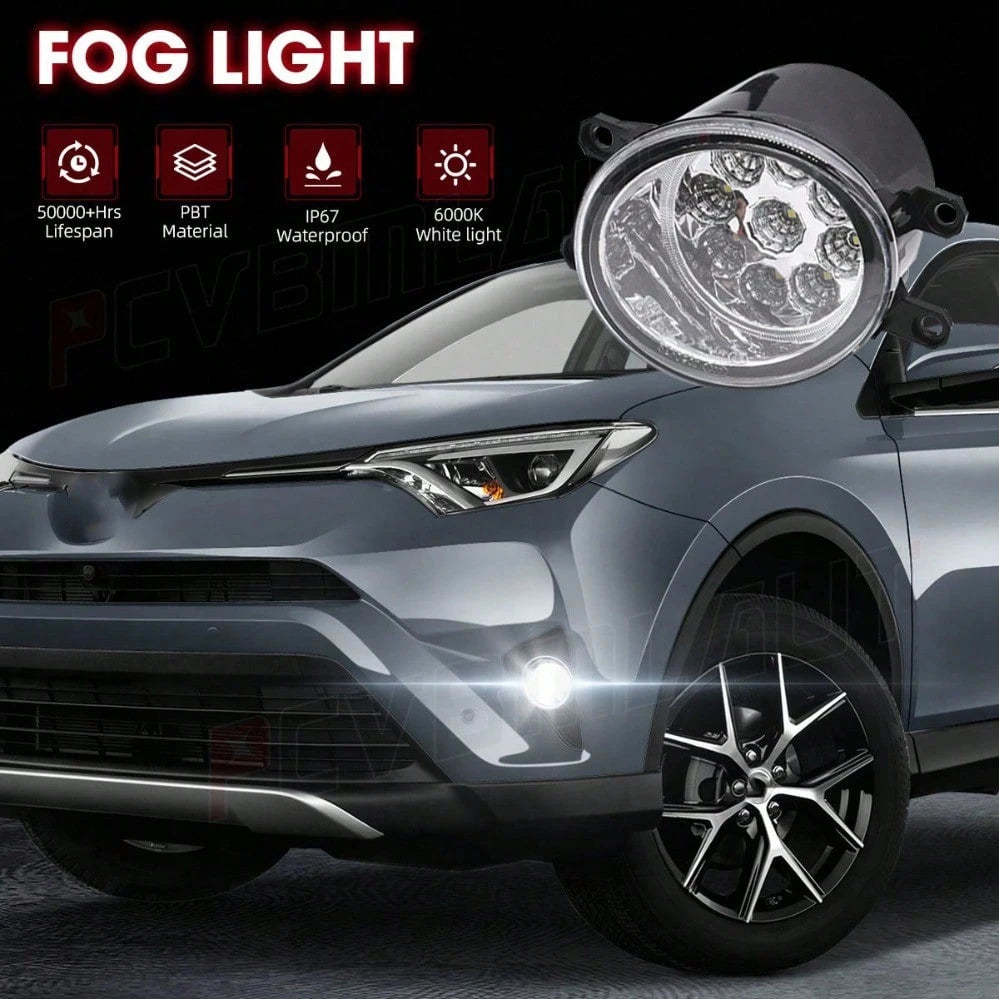2X Front LED Fog Lights Lamp DRL For Corolla 2009 2010 2011 2012 2013