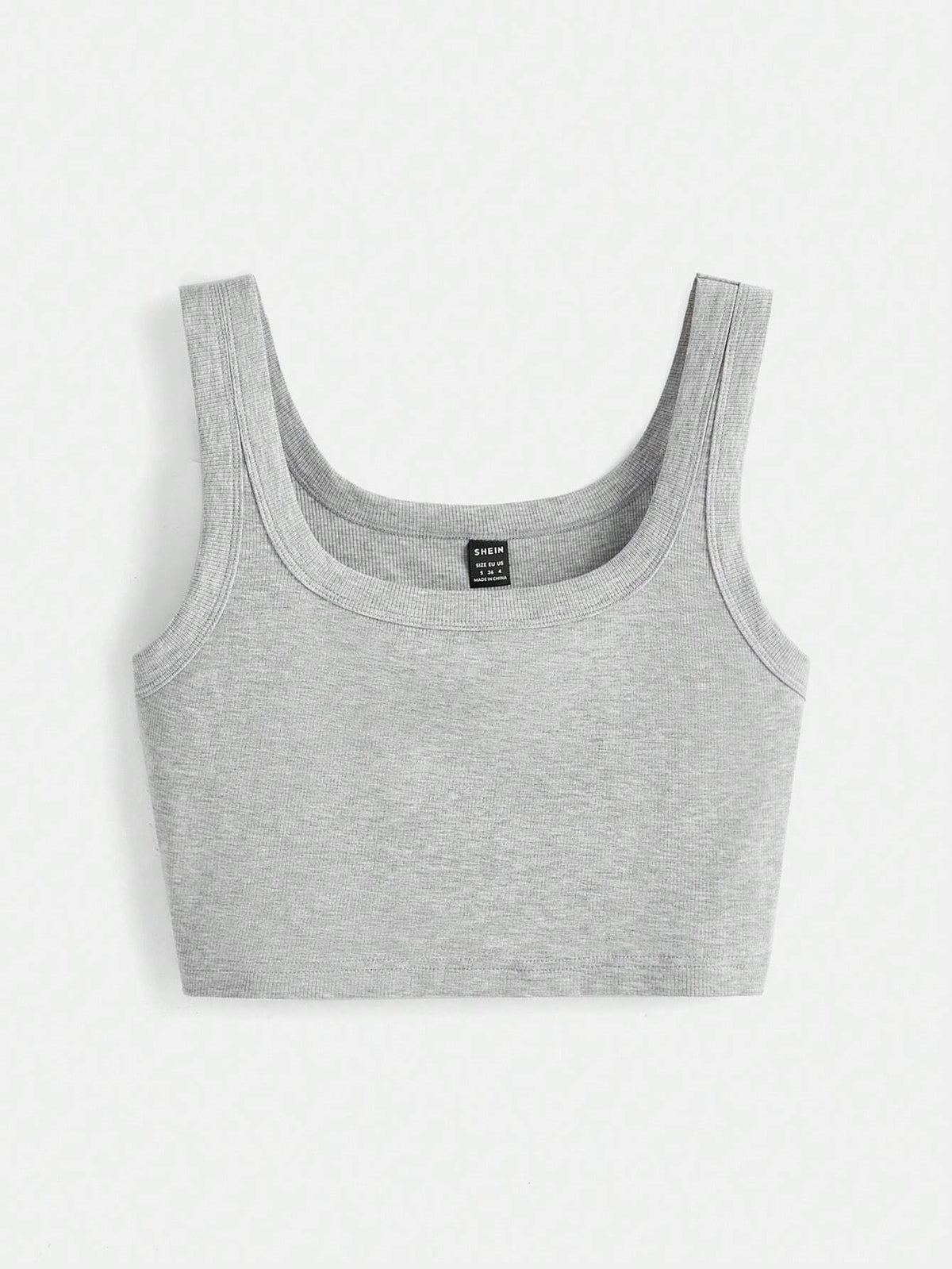 BASICS Solid Crop Tank Top/Summer Tops For Women