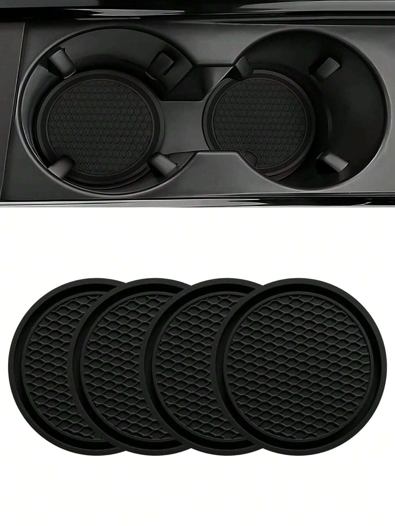 Car Cup Mat Non-Slip Pad, Suitable For Insulated Cups, Mugs, Drink Cups, Water Bottles, Etc., Compatible With Various Car Brands And Models.