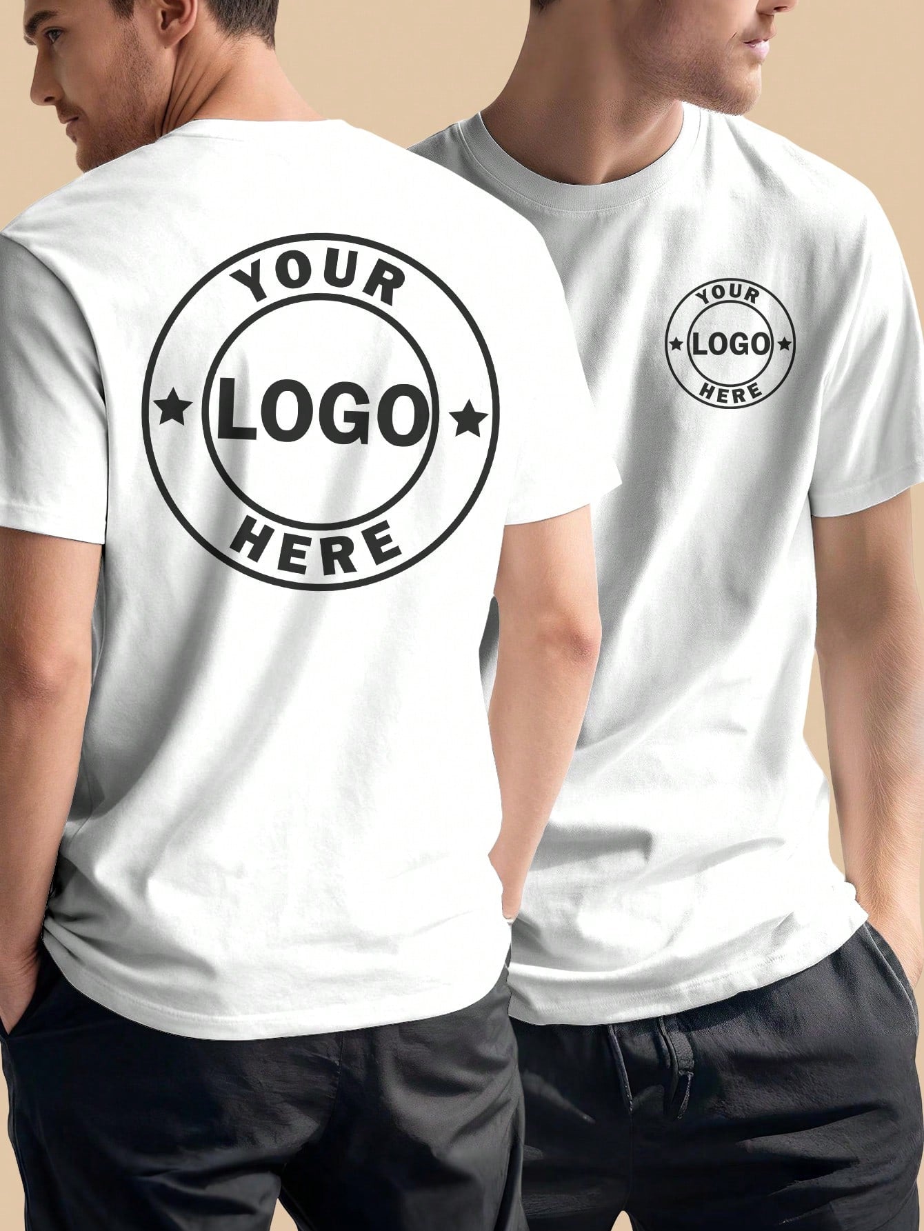 Customizable Front And Back Print Logo Shirt For Company Team Custom Customize T Shirts For Men Tee Personalized Shirt With Photo Customized Tops