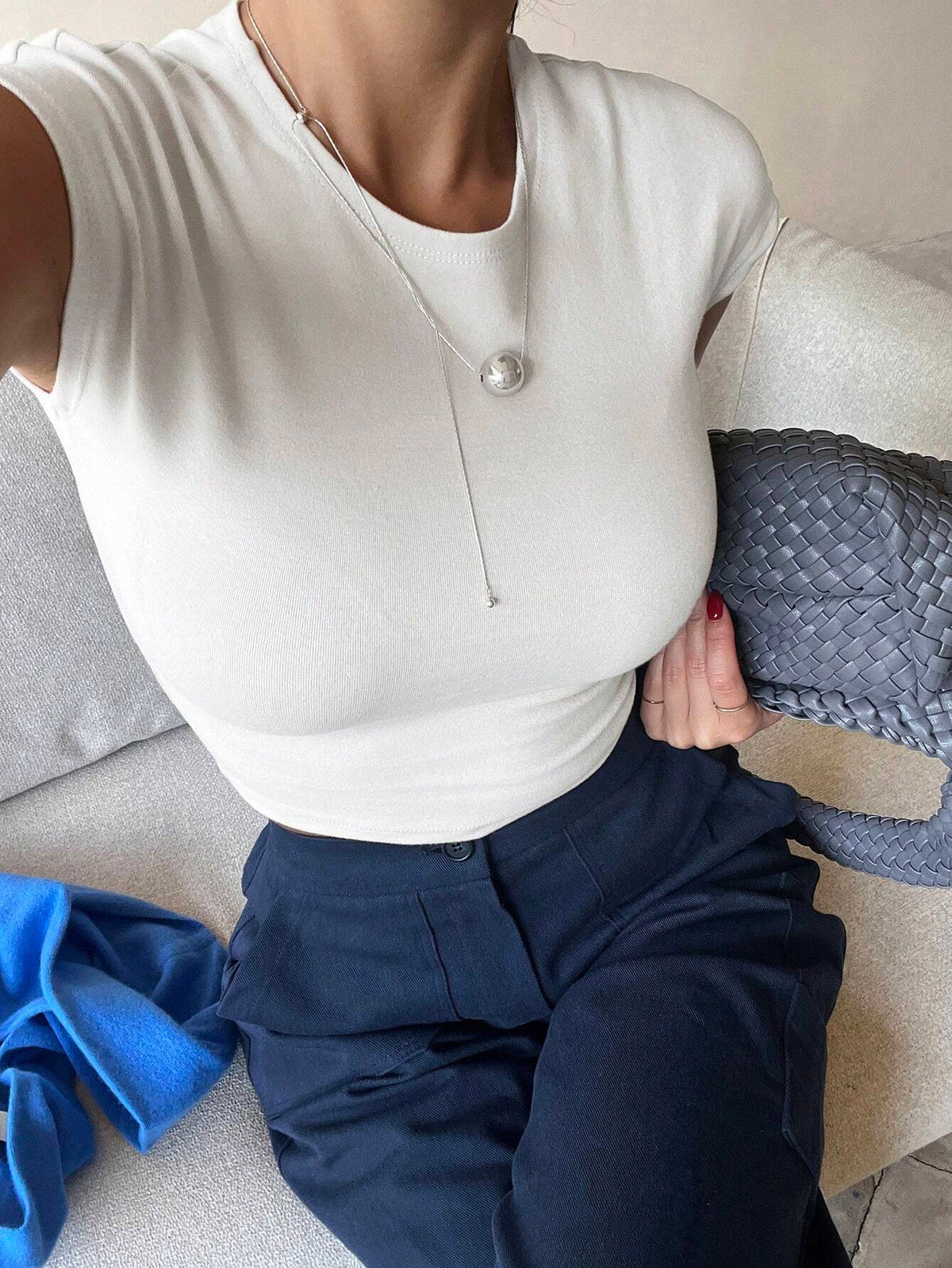DAZY Women Summer Solid Color Short Crop Top Slim Fit T-Shirt,Business Casual Women