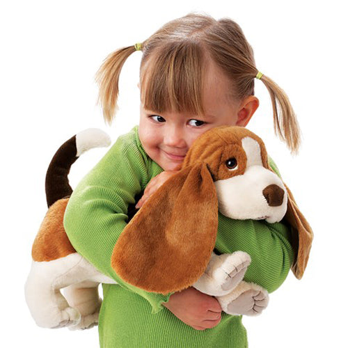 Folkmanis - Basset Hound Hand Puppet Plushie 2919