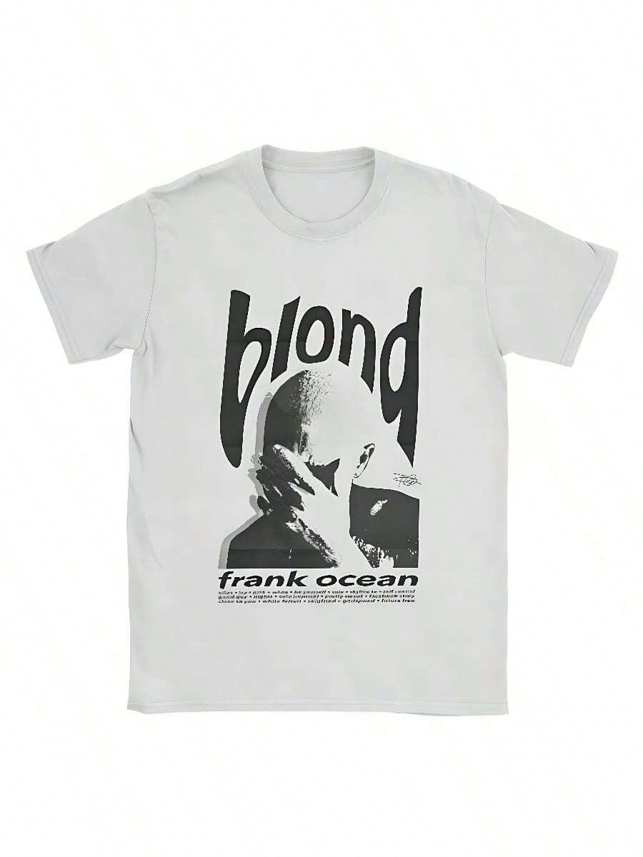 Graphic TeesBREATHABLE COOL SUMMER Blond Franks Rapper Ocean T Shirts Men's Cottonsss Casual T-Shirt O Neck Hip Hop Music Tee Shirt Short SLEEs