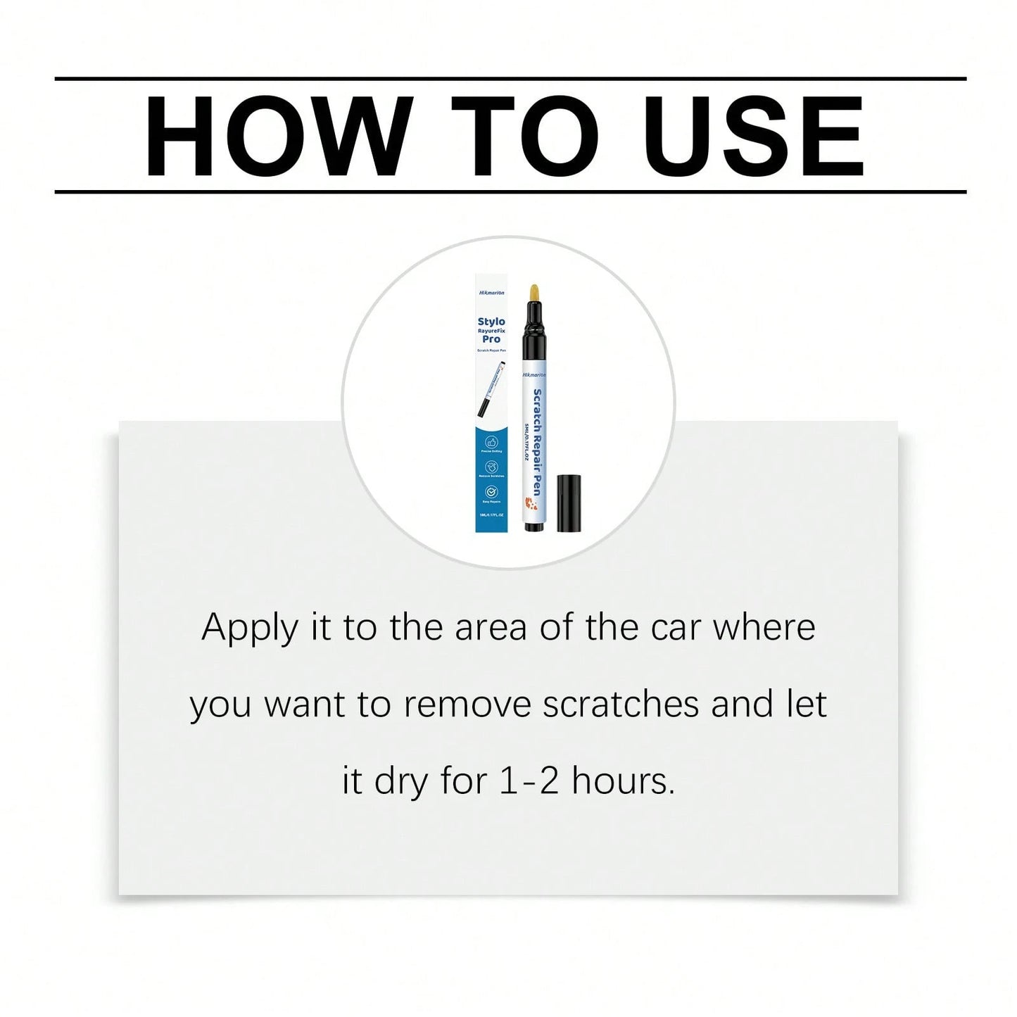 Hikmarion Car Scratch Repair Pen: Portable Tool For Repairing Body Scratches And Restoring Paint