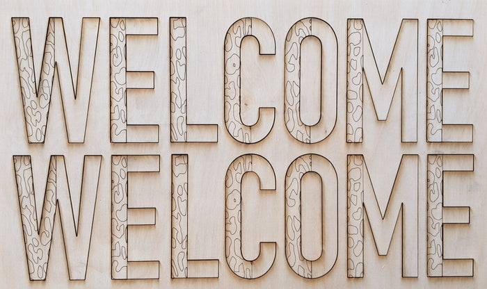 Leopard Print Welcome Blank