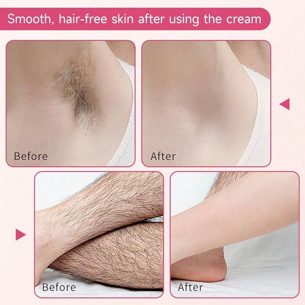 Long-Lasting Hair Removal Cream, Providing Fast And Lasting Summer Hair Removal Results. Suitable For Both Men And Women, It Achieves Smooth And Clean Skin Without Residue. Easy To Apply. Moisturizing