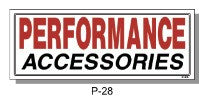 PERFORMANCE ACCESSORIES SIGN
