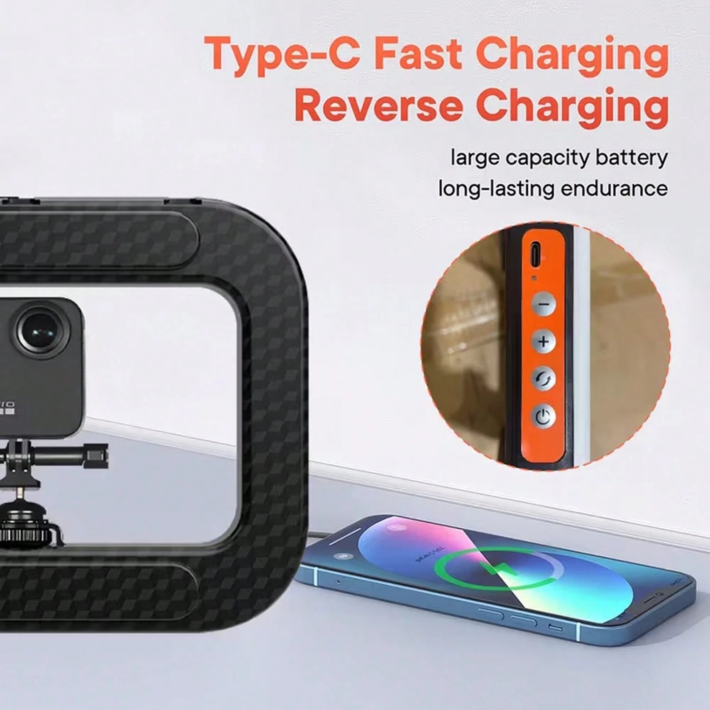 Portable LED Ring Light With Rig 3 Brightness Levels- Ergonomically Designed For Various Devices, Ideal For Video, Photography, Makeup, And Streaming, Perfect For Shooting While Traveling