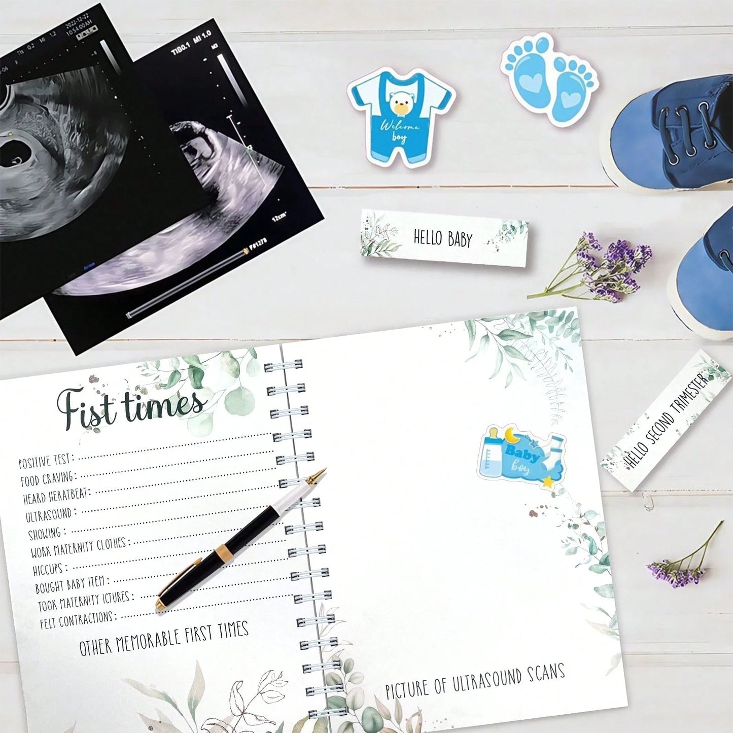Pregnancy Journal With Keepsake Pocket,Hardcover Pregnancy Book, Weekly Pregnancy Planner With Calendar, Capture Every Milestone Of Mom