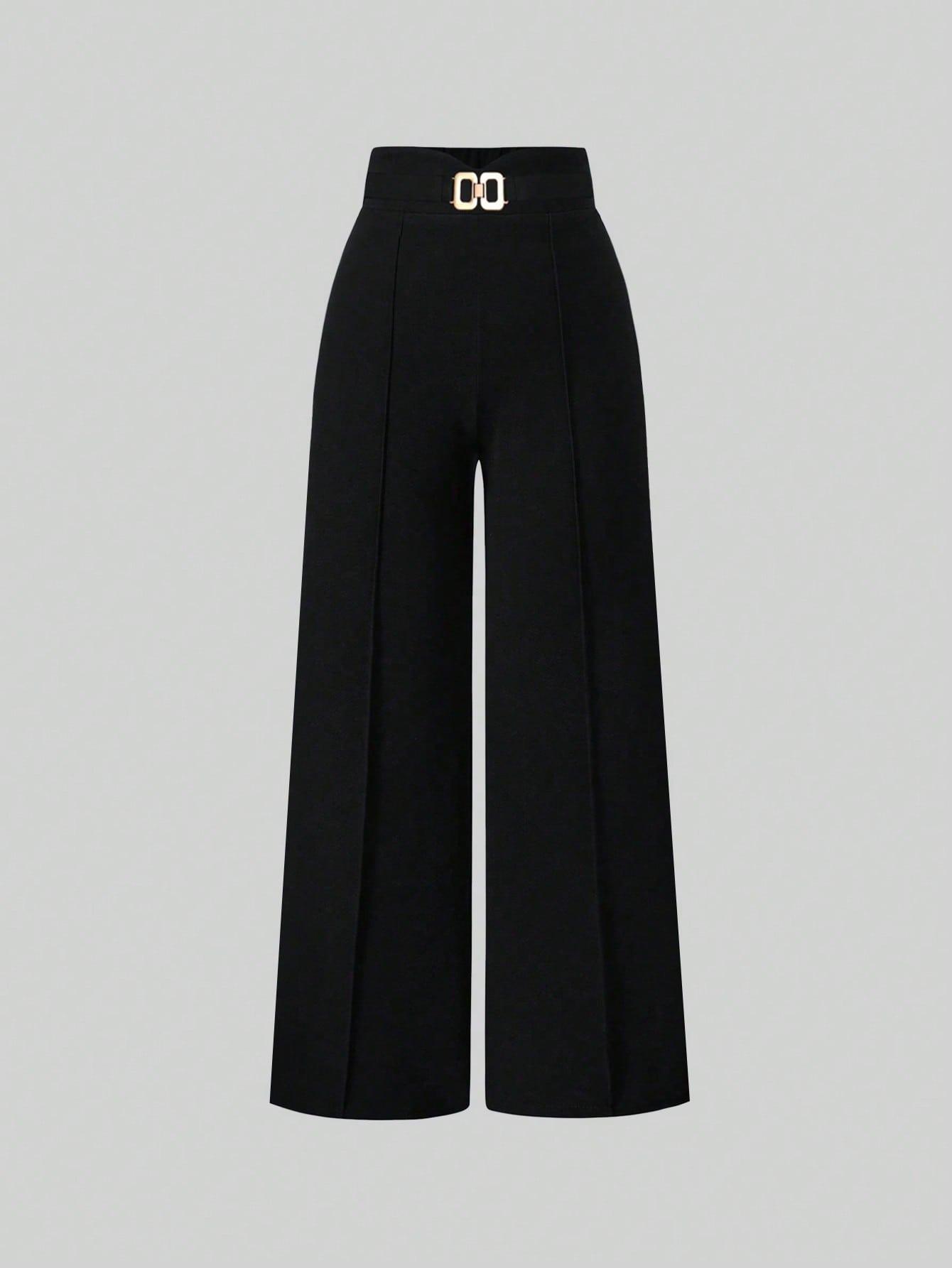 Sweetra Women's Casual Solid Color Wide Leg Pants Fall Cloth For Women