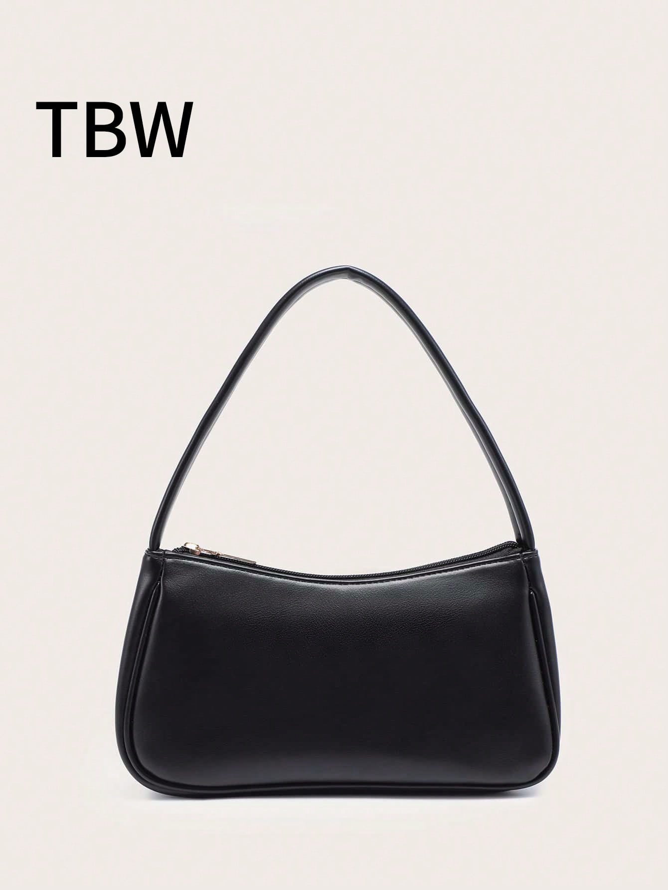 The Ladies' Shoulder Baguette Bag Is Solid Color, Compact, Lightweight, And Stylish, Suitable For Going Out.