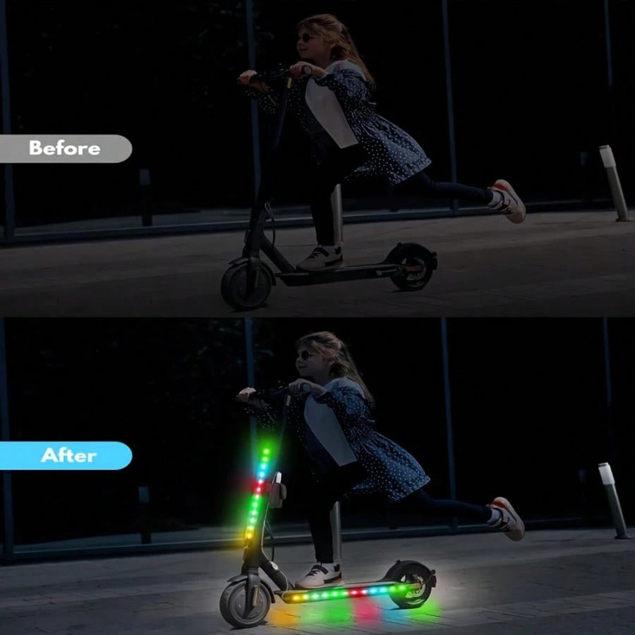 This Universal Electric Scooter Safety Light Is Designed For Nighttime Riding And Features A Low-Voltage Design. The LED Warning Light Is Also Suitable For Skateboards, Bicycles, And Outdoor Activitie