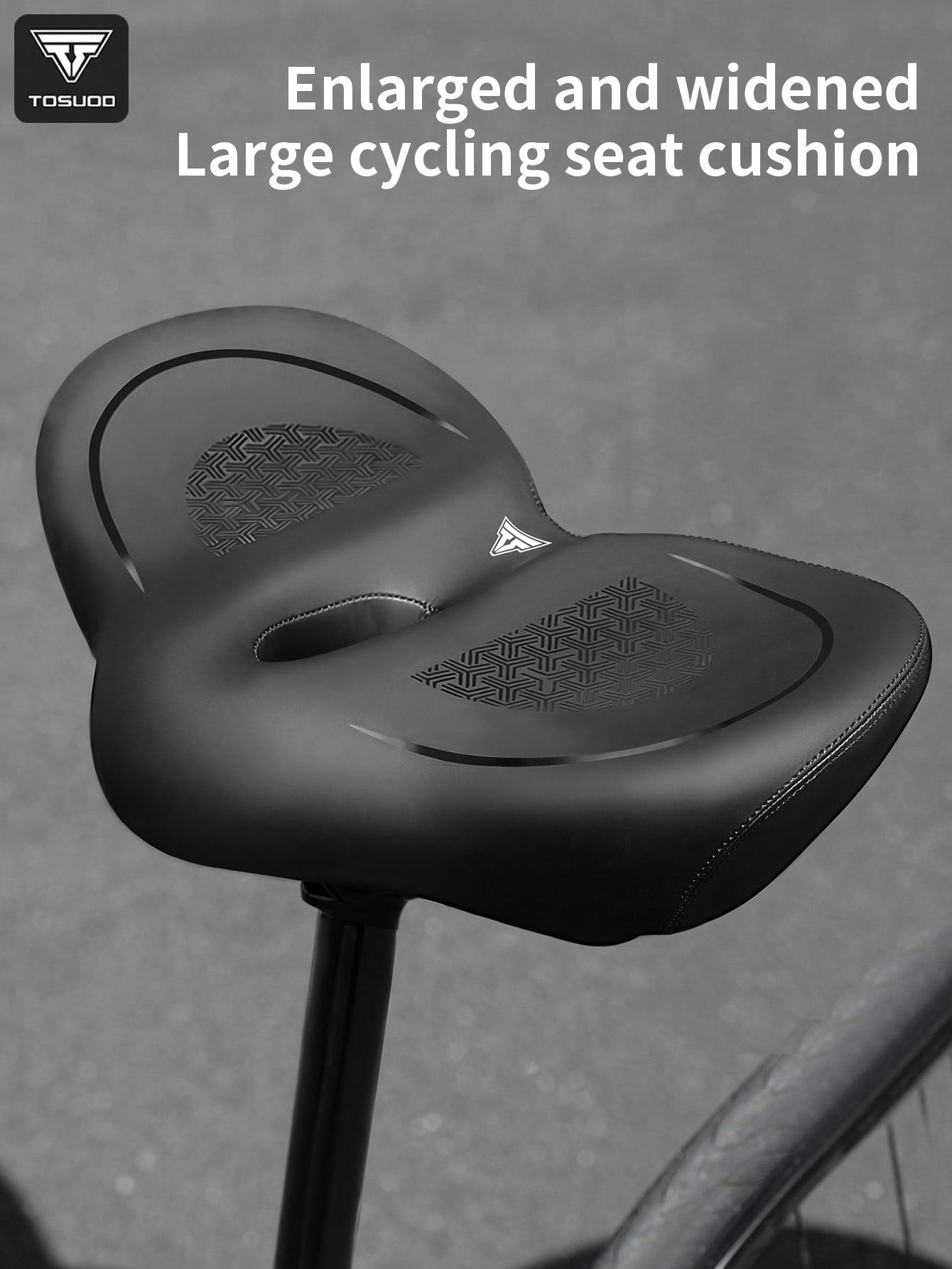 TOSUOD Bicycle Seat- Ergonomic Bicycle Saddle With Shock-Absorbing Padding, Anti-Slip Surface And Thickened Cushioning, Suitable For Long-Distance Riding- Compatible With Road Bikes, Mountain Bikes