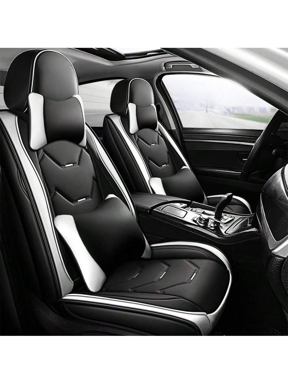 Universal Car Seat Covers Leather Front Back 5 Seats Full Set Automotive Seat Protector Replacement,Car Seat Cover Full Set, P4630