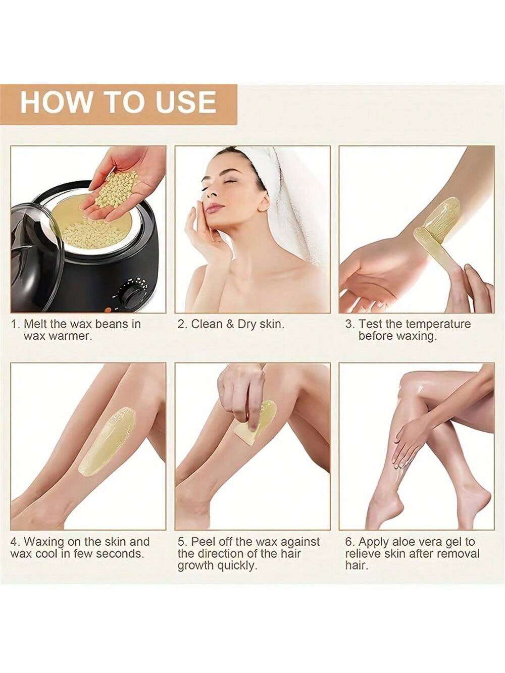 Viilife Waxing Kit Hair Removal Wax Warmer With 5 Bags Wax Beans For Body Hair Removal Eyebrows Nose Cheeks Arms And Bikinis