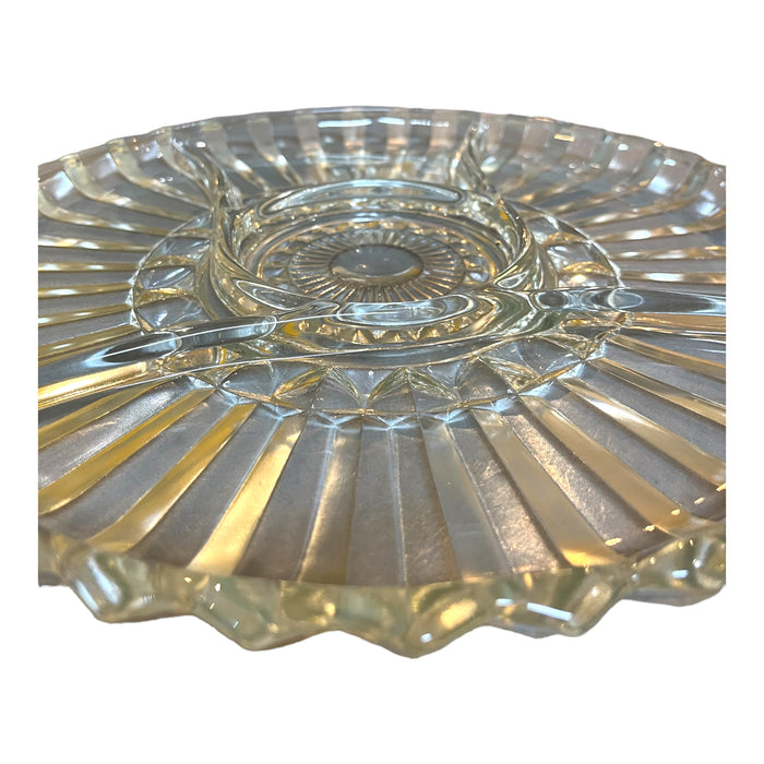 Vintage Clear Serving Dish Table