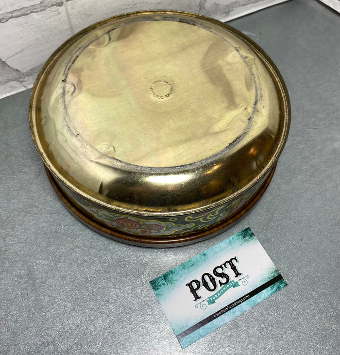 Vintage Floral Tin Container