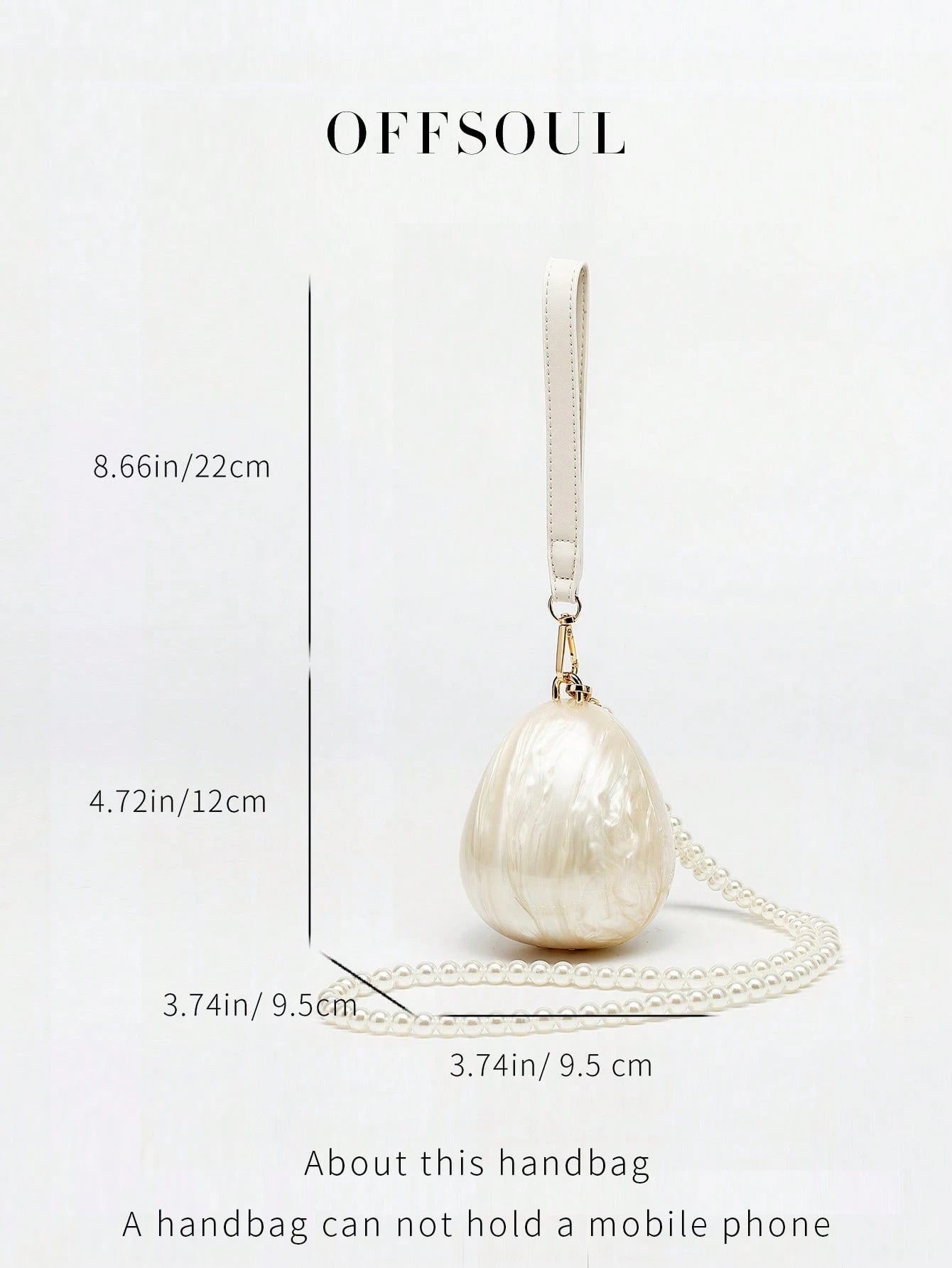 White Bridal Wedding Bag With Pearl Strap And Acrylic Marble Design, Evening Clutch Handbag For Party, Gathering, Beach Vacation And Banquet