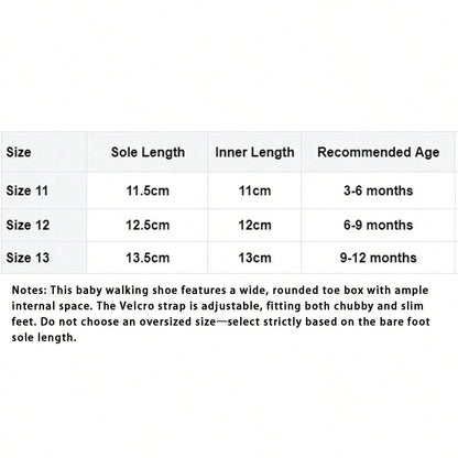 0-12 Months Baby Girls Shoes Soft Sole Non-Slip Hook And Loop Closure Bow First Walking Shoes Comfortable Indoor Outdoor Shoes