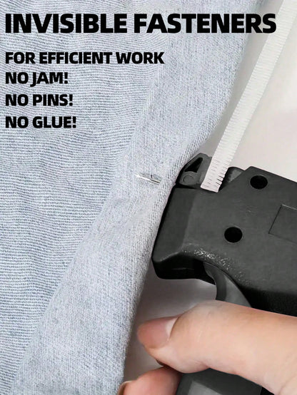 1 + 1000pcs Clothes Repair Sewing Gun Kit, Portable Clothing Mending Sewing Machine, Quick Stitch Gun, Mini Sewing Gun, Fast Mending Clothes Quilt Sewing Gun, Sewing Binding Machine