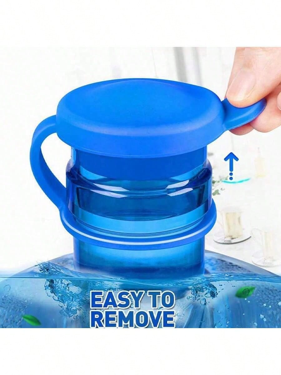 1/2/3/4pcs 3/5 Gallon Water Dispenser Bottle Caps, Silicone Reusable Replacement Lids, Leak-Proof Bottle Caps, Fit 55mm Water Cooler Bottles, Random Styles