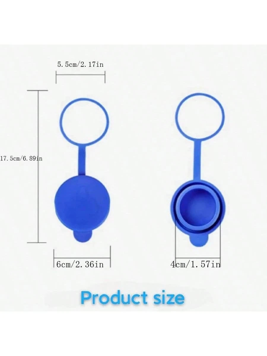 1/2/3/4pcs 3/5 Gallon Water Dispenser Bottle Caps, Silicone Reusable Replacement Lids, Leak-Proof Bottle Caps, Fit 55mm Water Cooler Bottles, Random Styles