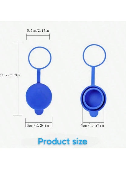 1/2/3/4pcs 3/5 Gallon Water Dispenser Bottle Caps, Silicone Reusable Replacement Lids, Leak-Proof Bottle Caps, Fit 55mm Water Cooler Bottles, Random Styles