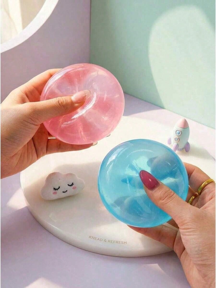 1/2/3PCS Handmade Coconut Oil Slow Rebound Stress Balls, Soft Moldable Squishy Fidget Toys, Skin-Friendly Sensory Anxiety Relief Toys, Portable Desktop Calm Gadgets For Home Office Classroom, Ideal Pa