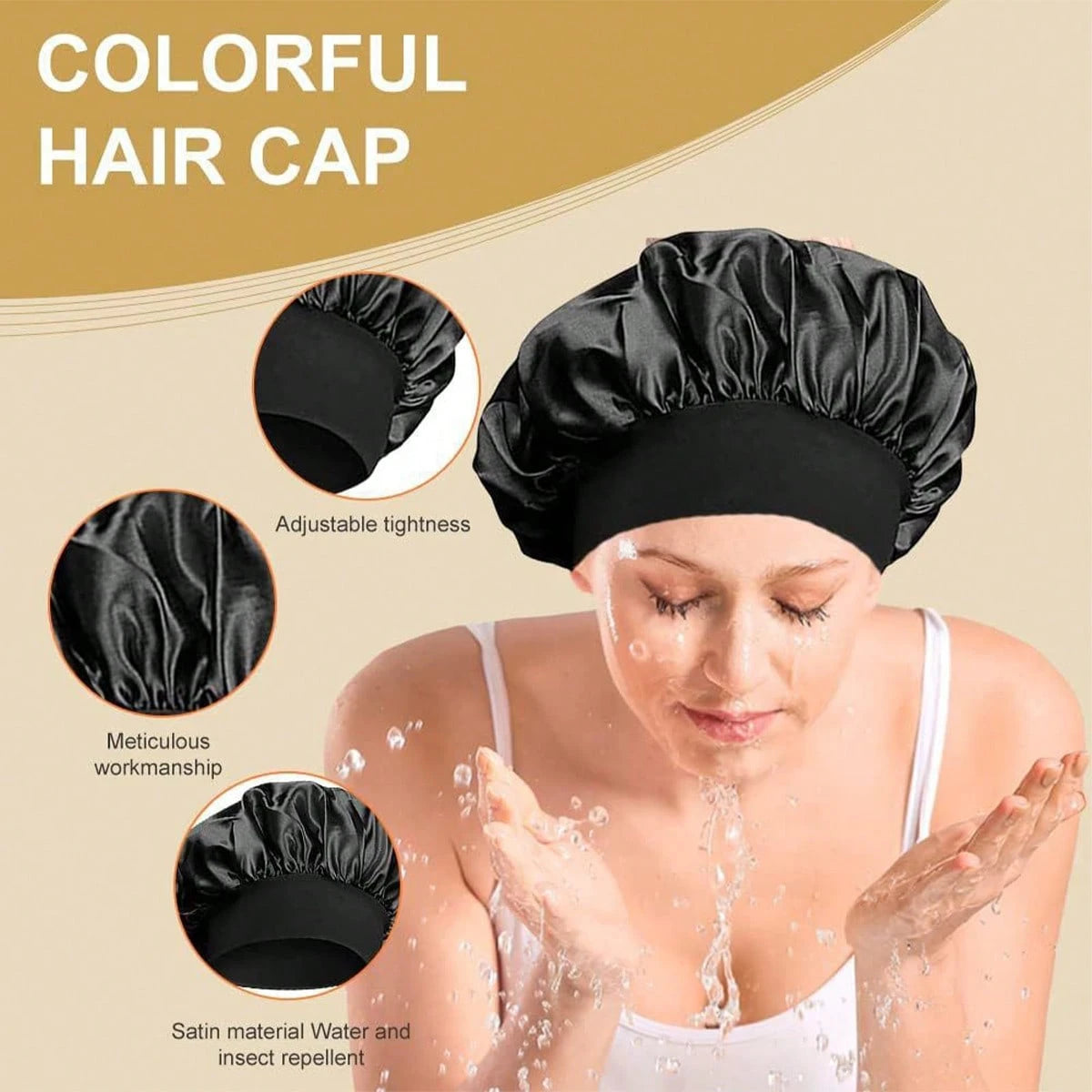1/2/3pcs Women's Silk Sleep Cap, Soft Loose Elastic Band, Solid Color Smooth Satin Hair Cap, Anti-Frizz Night Hair Care Cap, Daily Casual Comfortable Breathable