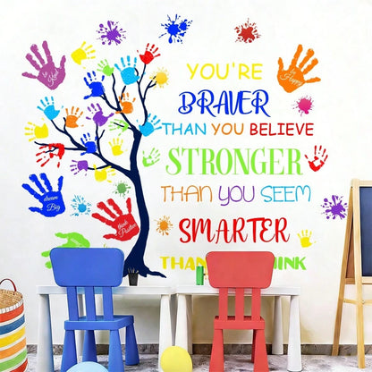 1/2 Sheets Back To School Classroom Wall Decals Kids Room Decor Self Adhesive Inspirational Quote Sticker Wall Art For Kindergarten Home School Decor​