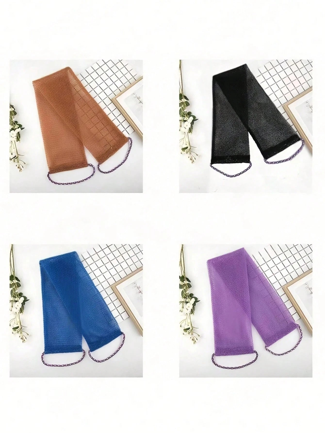 1/2pcs African Style Nylon Exfoliating Bath Sponge, Soft Exfoliating, Scrubbing And Foaming, Bathroom Supplies, Back To School Essential