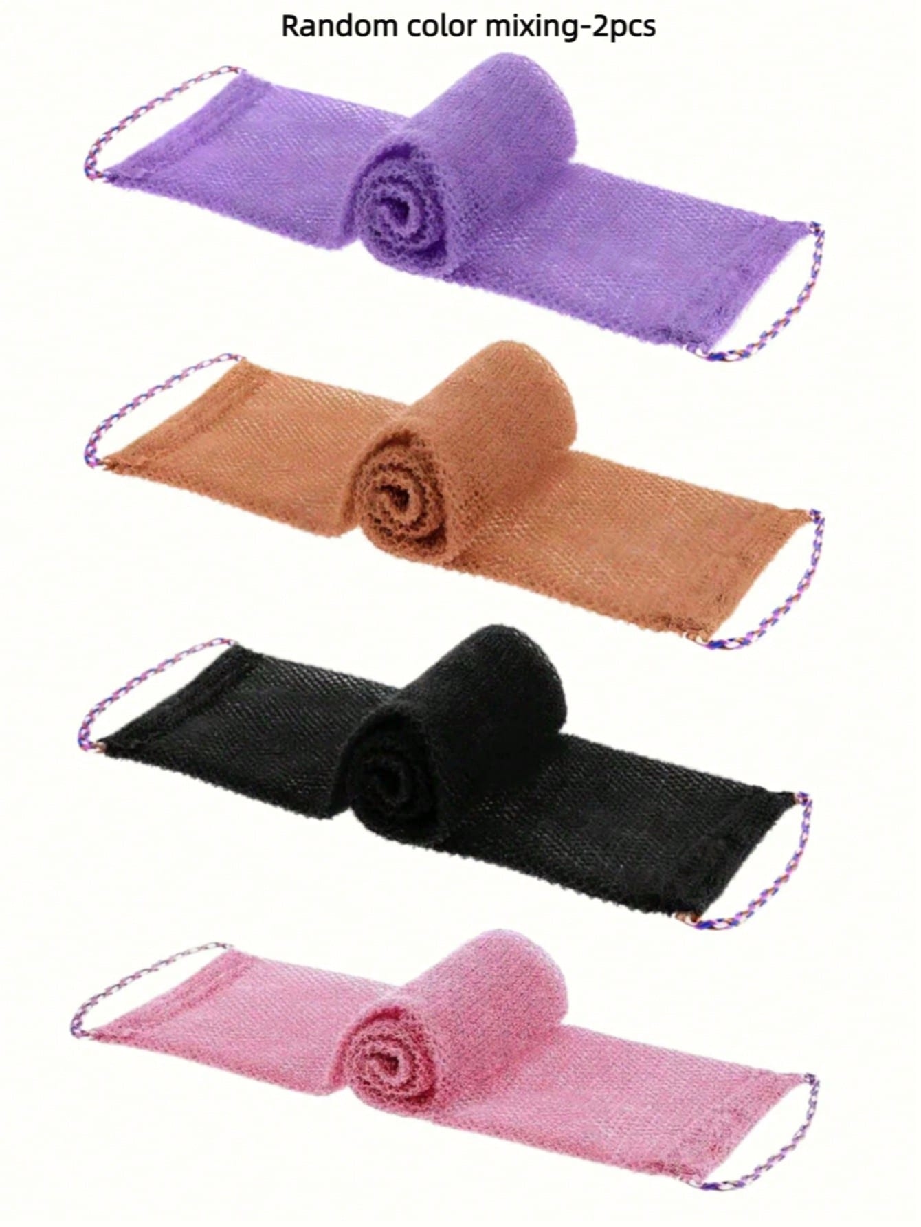 1/2pcs African Style Nylon Exfoliating Bath Sponge, Soft Exfoliating, Scrubbing And Foaming, Bathroom Supplies, Back To School Essential