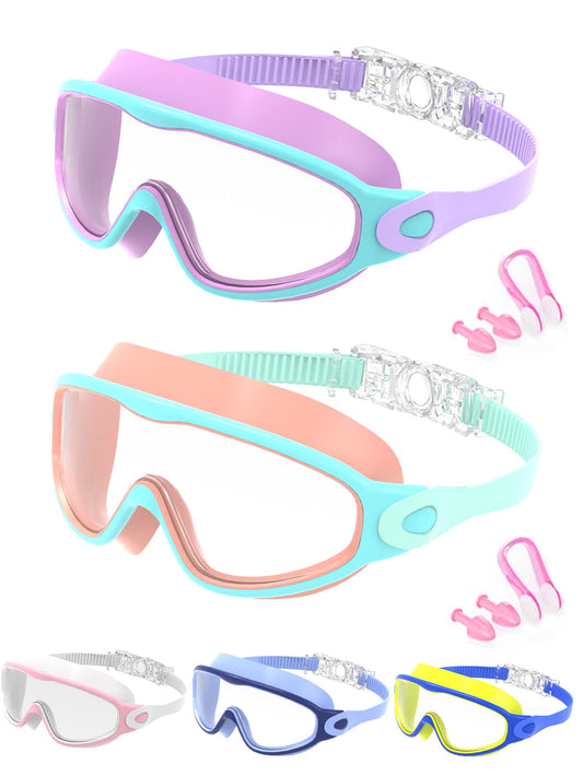 1/2pcs Kids Swimming Goggles, Suitable For Children Aged 3-15, Leak-Proof Function, Anti-Fog Design, Applicable For Swimming Pool And, Back To School