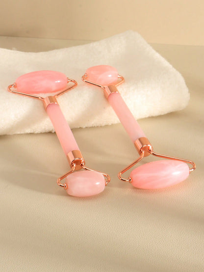 1/2pcs/Set Face Beauty Gua Sha Massage Tools Set, Non-Crystal ABS Resin Material Pink Roller Massage Body Scraper Tool Set, Body Meridian Unblocking Facial Beauty Tools, Suitable For Women, Students