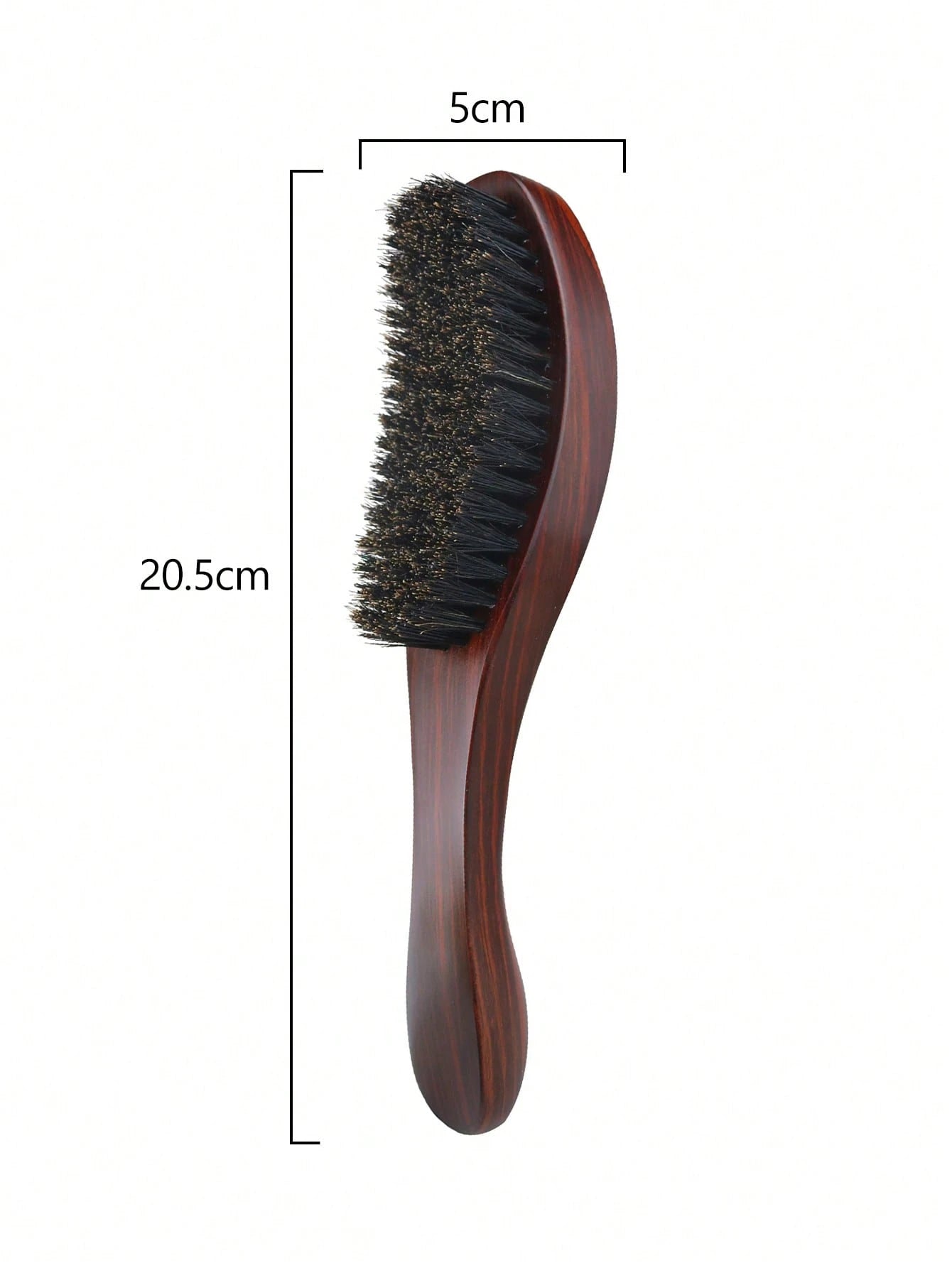 1/2pcs Vintage Textured Wooden Hair Brush, Wavy Curved Brown Wooden Handle, Anti-Static Anti-Hair Loss Comb, Smooth Hair Brush
