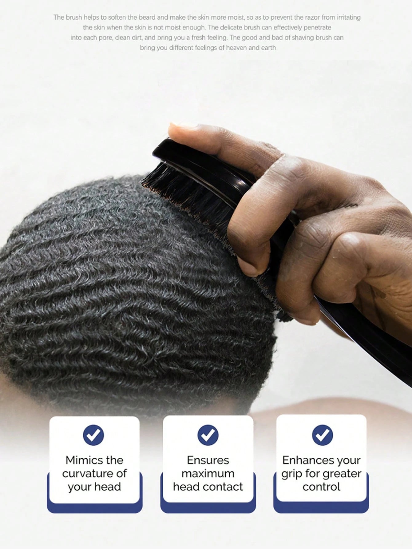 1/2pcs Vintage Textured Wooden Hair Brush, Wavy Curved Brown Wooden Handle, Anti-Static Anti-Hair Loss Comb, Smooth Hair Brush