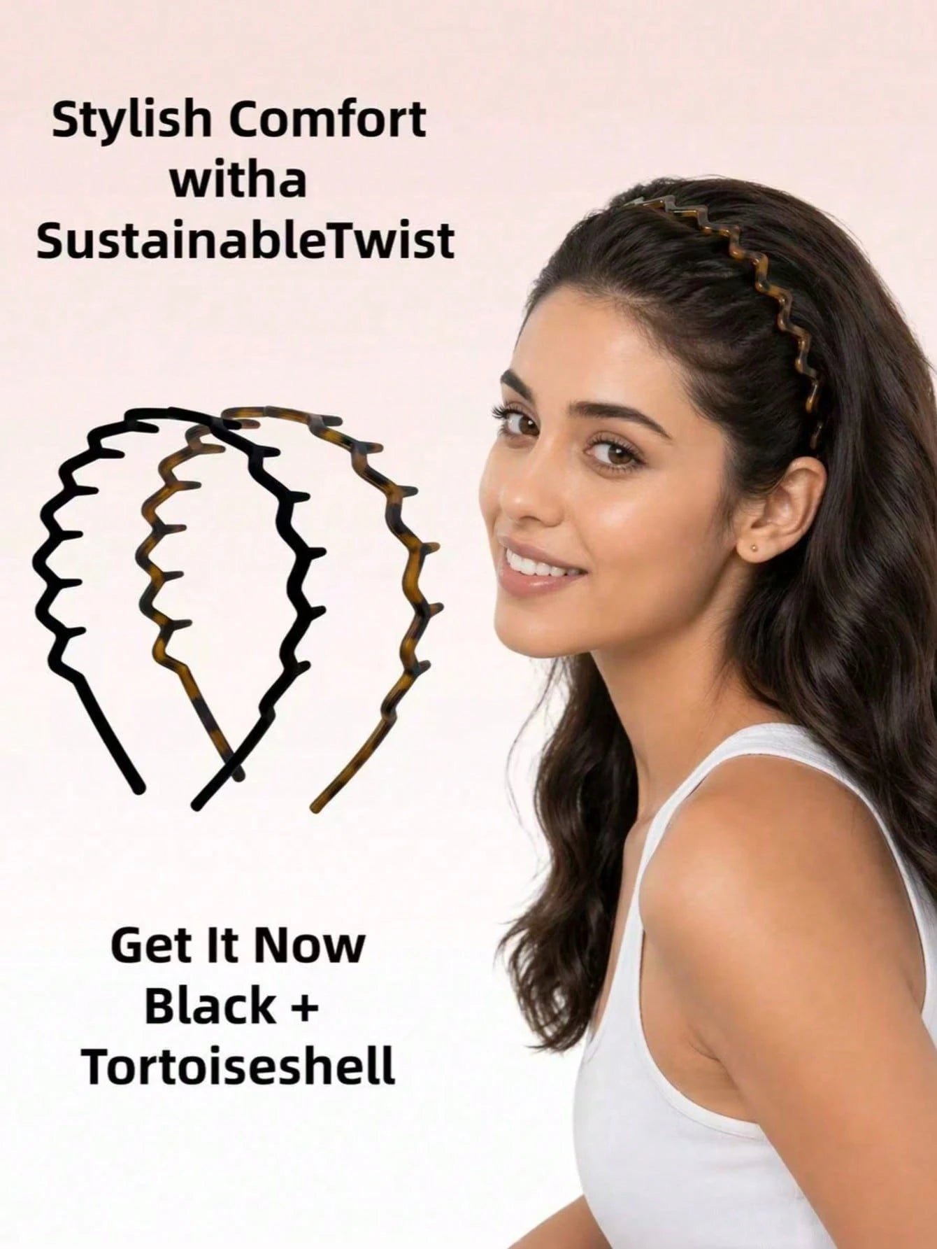 1/2pcs Wavy Non-Slip Headbands, Women's Toothed Comb Hairbands, Tortoise Shell And Black Versatile Hair Accessories, Suitable For Straight And Curly Hair, Elegant Daily Party Headwear, Ideal Mother's
