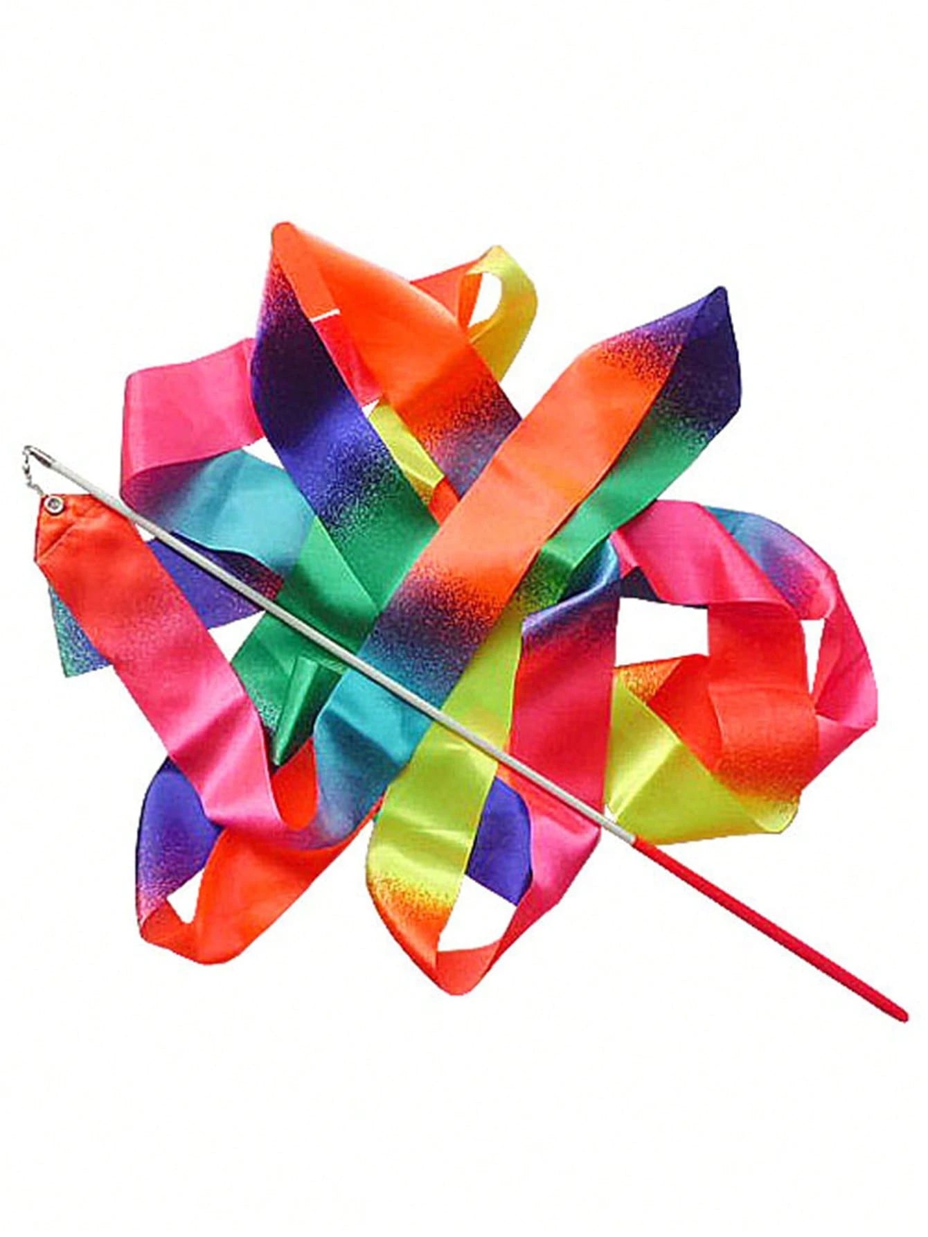 1/3/5 Pcs Gymnastics Ribbon Wands, Beach Outdoor Party Magic Wands And Ribbon Gifts, Shiny Ombre Color Rhythmic Gymnastics Ribbons, Rhythmic Gymnastics Ribbon Gifts Streamers And Rotating Rods, Artist
