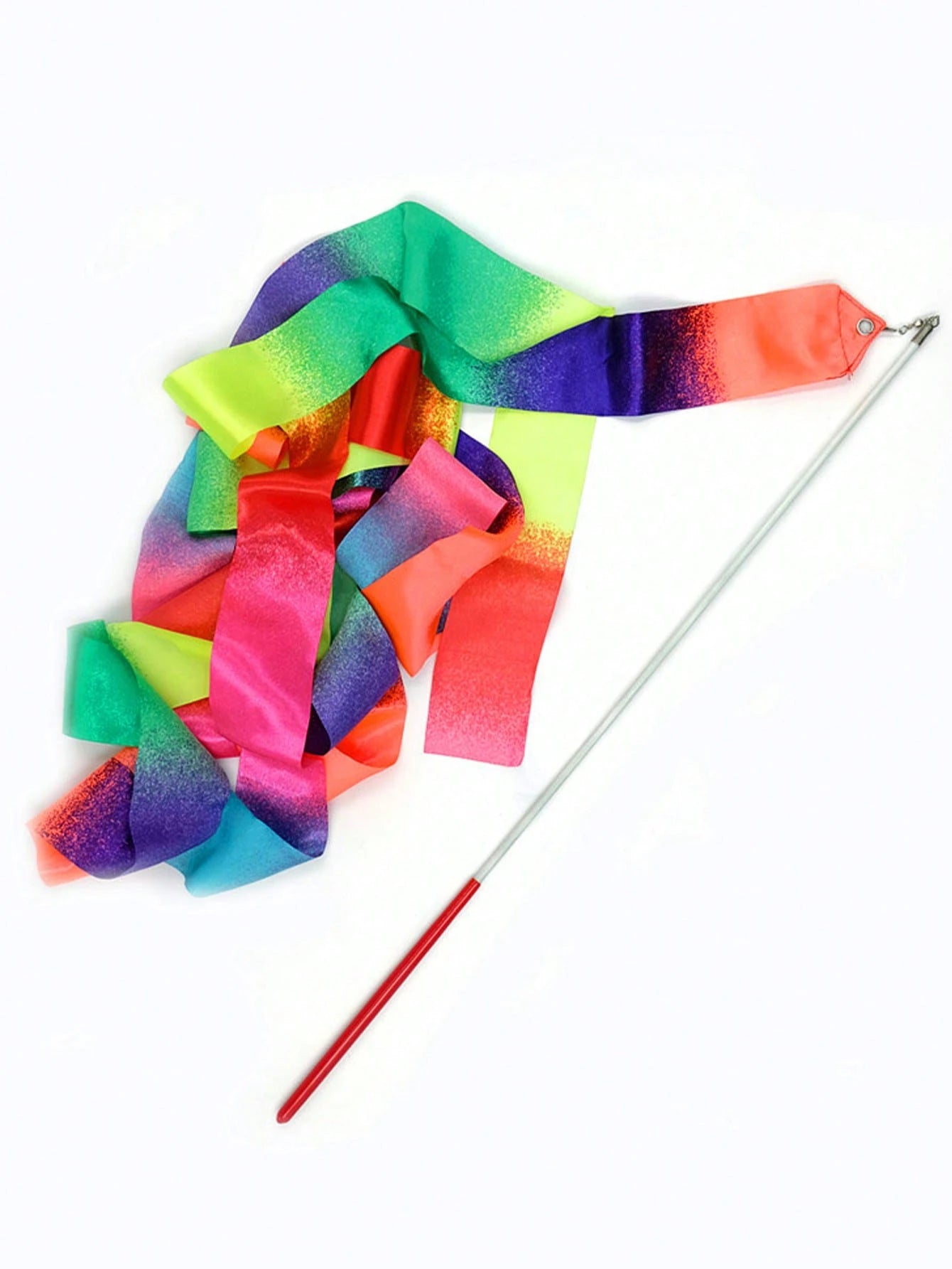 1/3/5 Pcs Gymnastics Ribbon Wands, Beach Outdoor Party Magic Wands And Ribbon Gifts, Shiny Ombre Color Rhythmic Gymnastics Ribbons, Rhythmic Gymnastics Ribbon Gifts Streamers And Rotating Rods, Artist