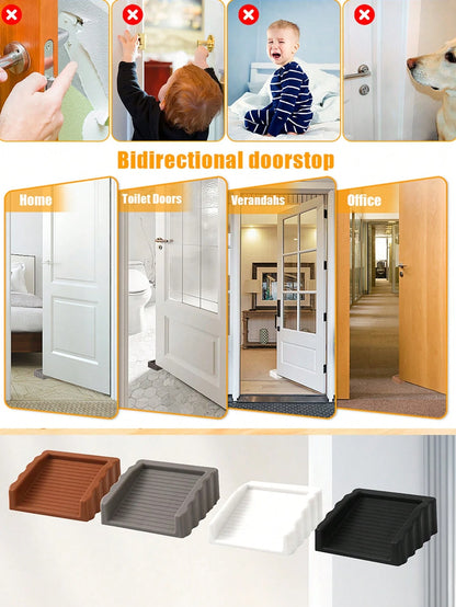 1/3/5pcs Anti-Collision Double-Sided Door Stopper- Windproof Door Wedge, Prevents Finger Injury, Suitable For Home And Office, Housewarming Gift