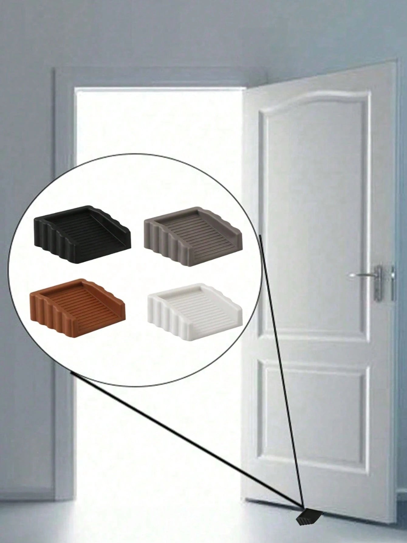 1/3/5pcs Anti-Collision Double-Sided Door Stopper- Windproof Door Wedge, Prevents Finger Injury, Suitable For Home And Office, Housewarming Gift