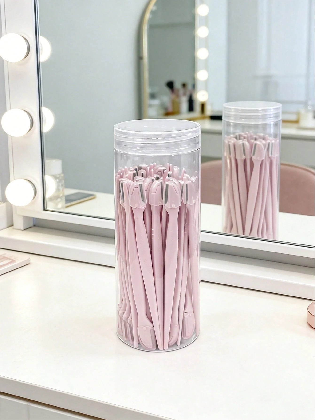 1/3/6/9/12/24/30/40/50pcs Set, Eyebrow Trimmer/Razor, Exfoliating Shaving Tool, Body Hair Removal Trimmer And Facial & Set, Long Handle With Precision Protective Cap, Women's Eyebrow Grooming Tool, Su