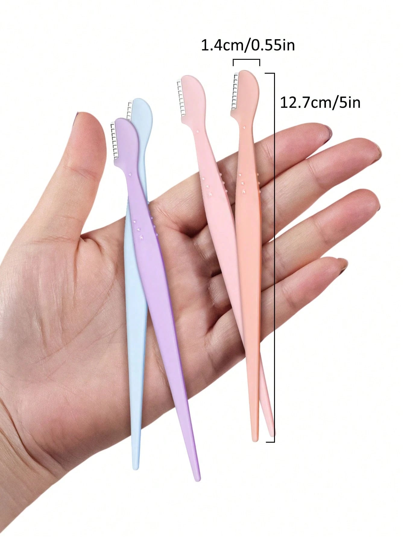 1/3/6/9/12/24/30/40/50pcs Set, Eyebrow Trimmer/Razor, Exfoliating Shaving Tool, Body Hair Removal Trimmer And Facial & Set, Long Handle With Precision Protective Cap, Women's Eyebrow Grooming Tool, Su