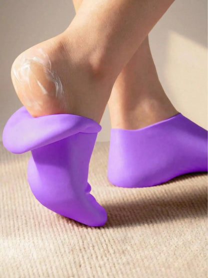 1-3pairs Silicone Moisturizing Foot Socks, Effective Foot Care, Prevent Cracked Heels, Remove Dead Skin, Elastic Foot Socks, All-Day Moisture Locking, Prevent Dryness, Odorless, Easy To Wear And Remov